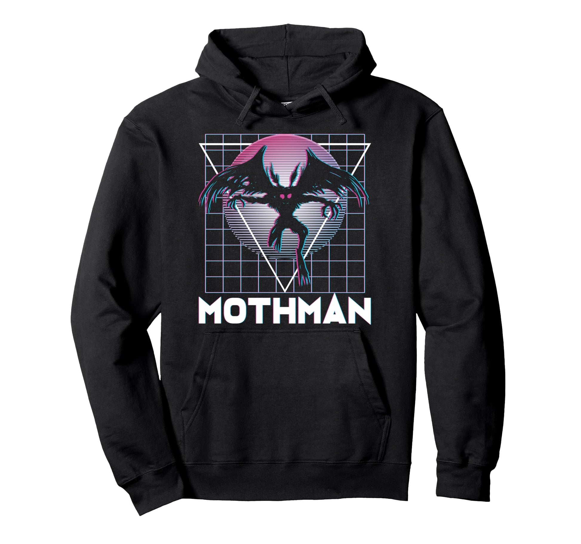Vaporwave Aesthetic Mothman Cryptozoology Hoodie - Graphic Print Men Women - T-Shirt, Sweatshirt, Hoodie