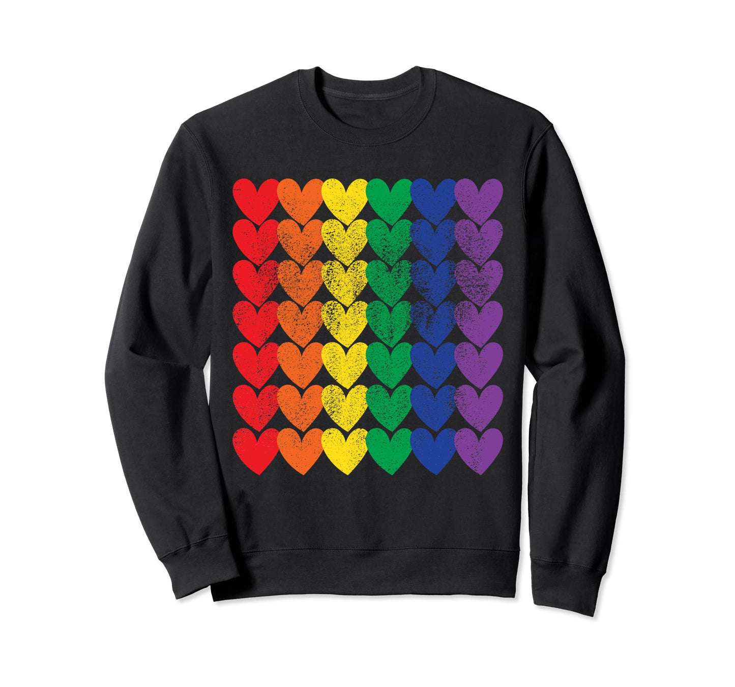 Heart Rainbow Pride Lgbtq Sweatshirt - Fun Novelty Design for Adults - T-Shirt, Sweatshirt, Hoodie