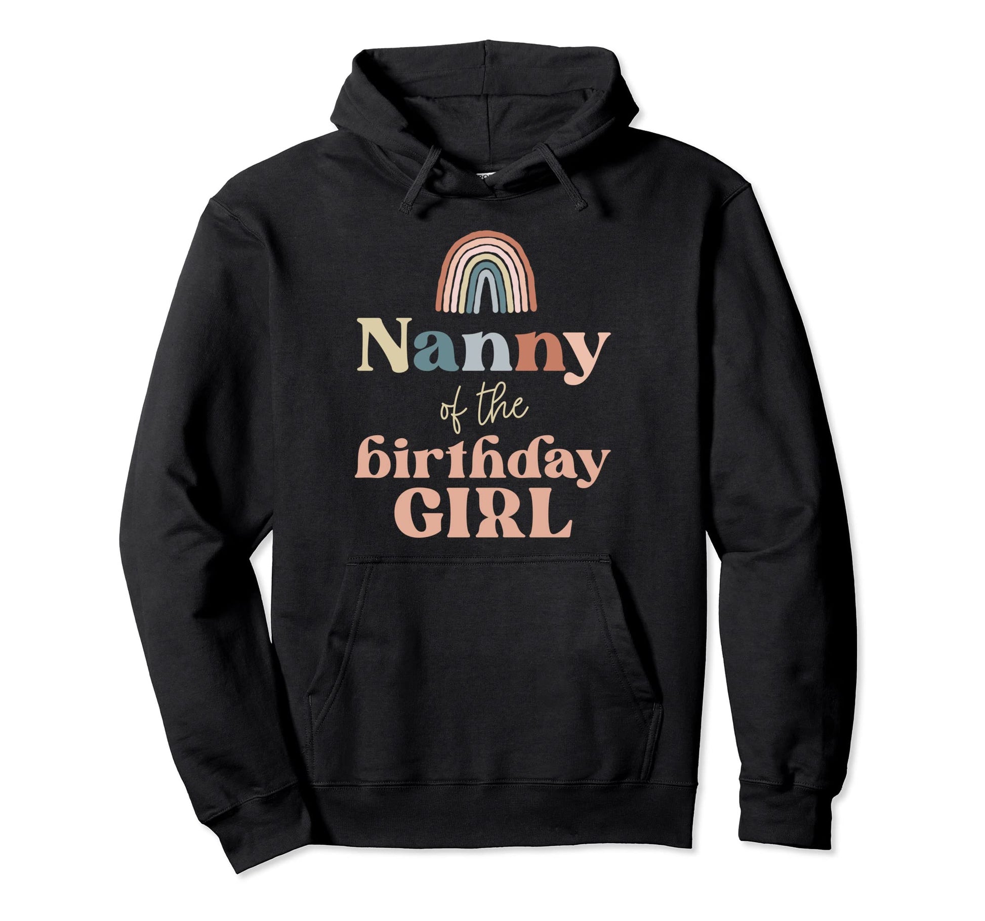Nanny Birthday Boho Rainbow Party Hoodie - Streetwear Style for Adults - T-Shirt, Sweatshirt, Hoodie