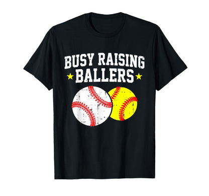 Baseball Softball Mom Busy T-Shirt - Casual Everyday Wear Men Women - T-Shirt, Sweatshirt, Hoodie