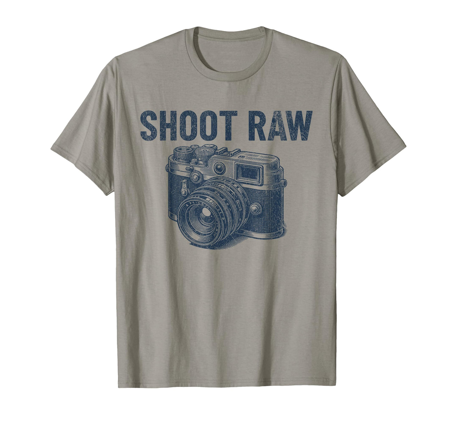 Shoot Raw Camera Photographer Mens T-Shirt - Trendy Graphic for Adults - T-Shirt, Sweatshirt, Hoodie