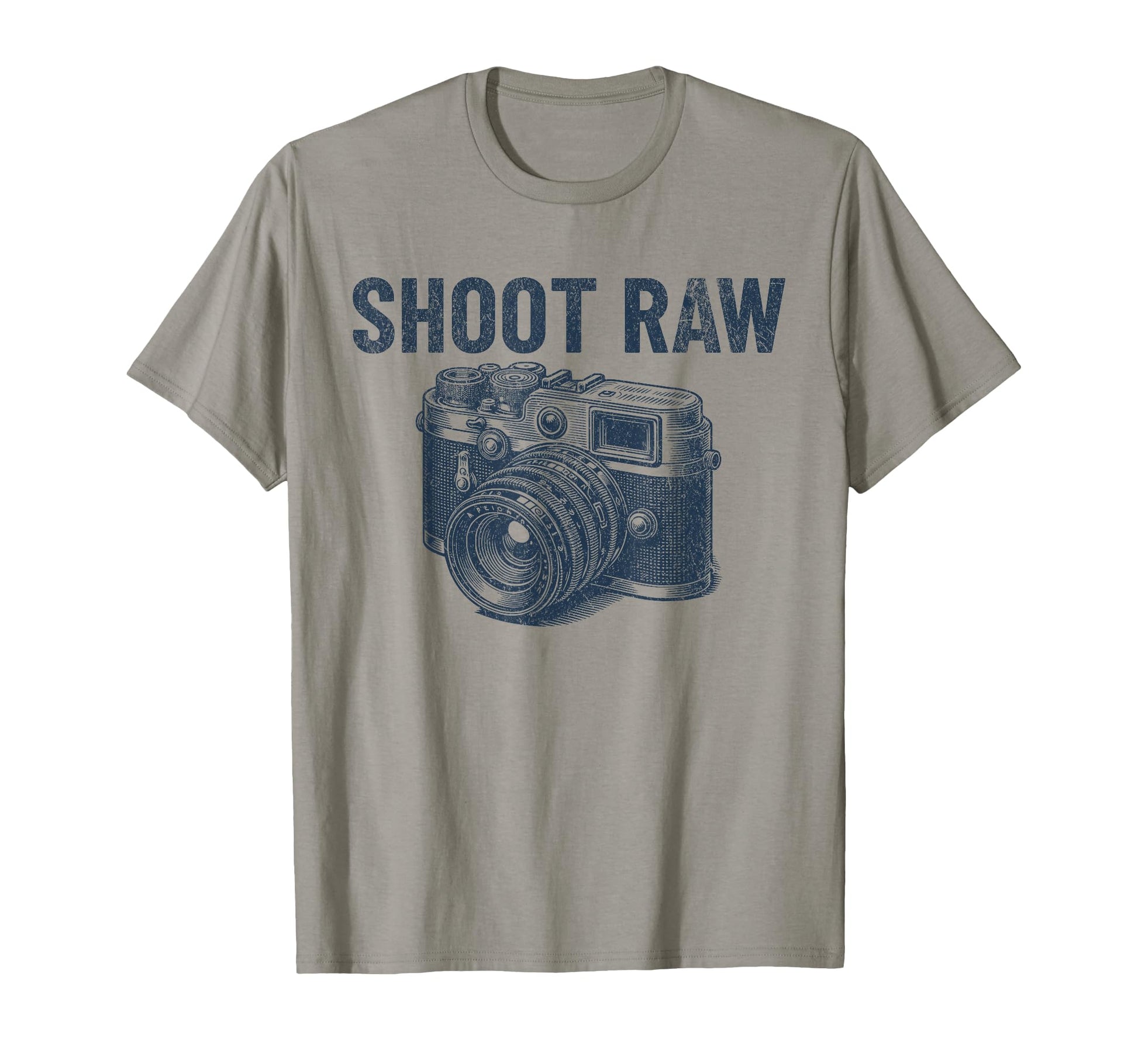 Shoot Raw Camera Photographer Mens T-Shirt - Trendy Graphic for Adults - T-Shirt, Sweatshirt, Hoodie