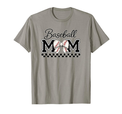 Baseball Mama Baseball Mom Baseball Bow T-Shirt - Trendy Graphic for Adults - T-Shirt, Sweatshirt, Hoodie