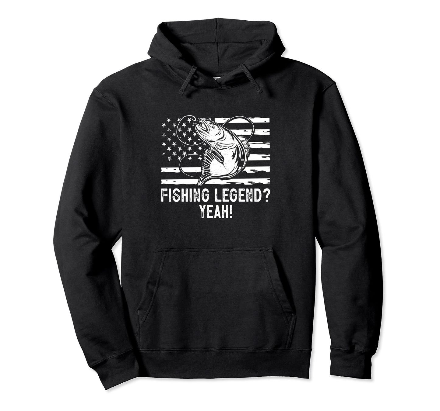 Fishing Legend Yeah Funny Hoodie - Casual Everyday Wear for Adults - T-Shirt, Sweatshirt, Hoodie
