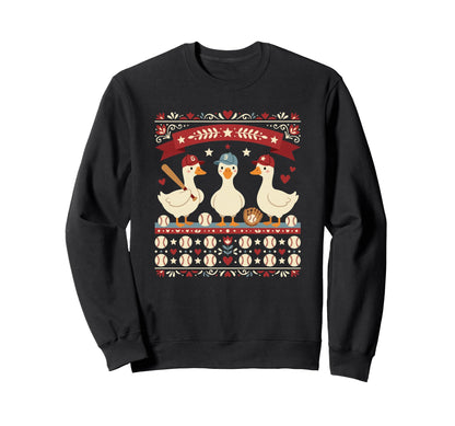 Baseball Geese Funny Team Animal Sweatshirt - Novelty Apparel Unisex - T-Shirt, Sweatshirt, Hoodie