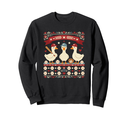 Baseball Geese Funny Team Animal Sweatshirt - Novelty Apparel Unisex - T-Shirt, Sweatshirt, Hoodie