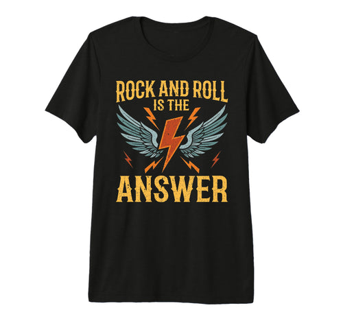 Rock And Roll Is Answer Electric T-Shirt - Casual Everyday Wear for Adults - T-Shirt, Sweatshirt, Hoodie