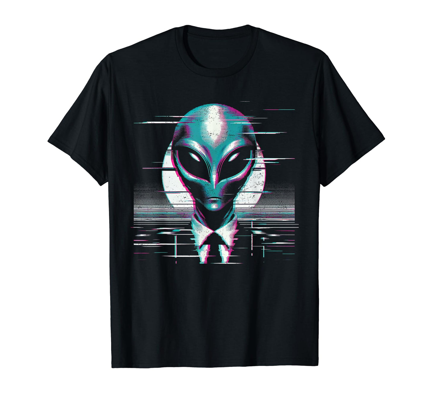 Alien Vaporwave Glitch Aesthetic Japanese T-Shirt - Graphic Print Unisex - T-Shirt, Sweatshirt, Hoodie