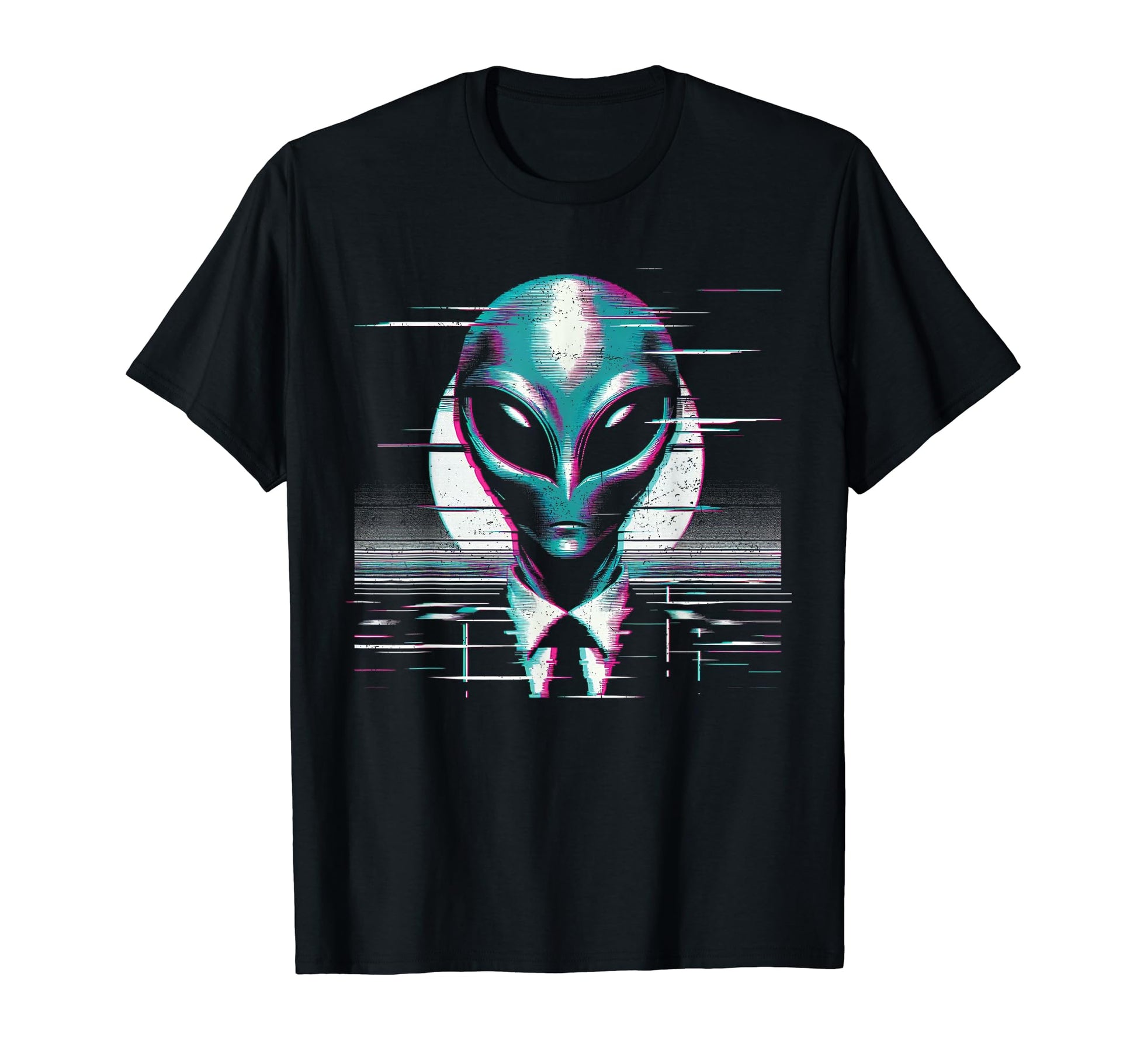 Alien Vaporwave Glitch Aesthetic Japanese T-Shirt - Graphic Print Unisex - T-Shirt, Sweatshirt, Hoodie