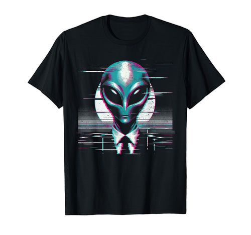 Alien Vaporwave Glitch Aesthetic Japanese T-Shirt - Graphic Print Unisex - T-Shirt, Sweatshirt, Hoodie