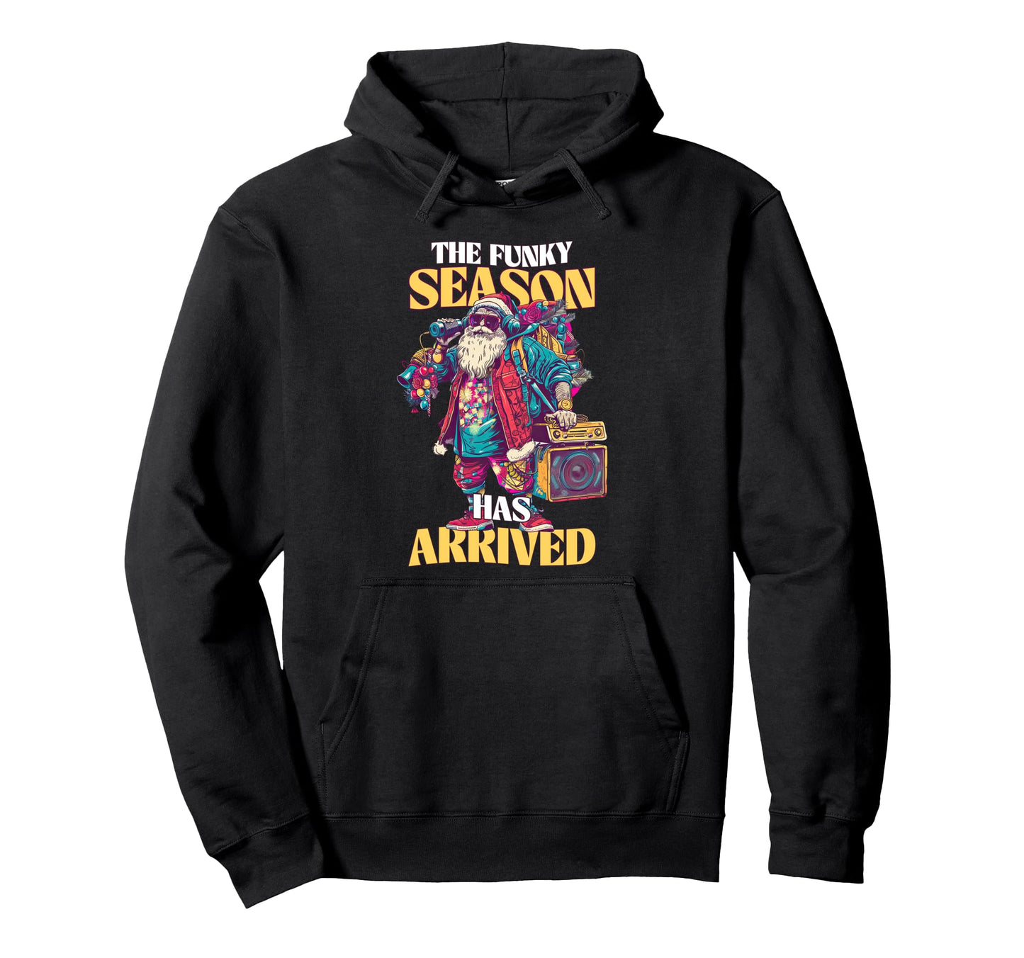 Funky Hip Hop Santa Claus Funny Funk Hoodie - Fun Novelty Design for Adults - T-Shirt, Sweatshirt, Hoodie