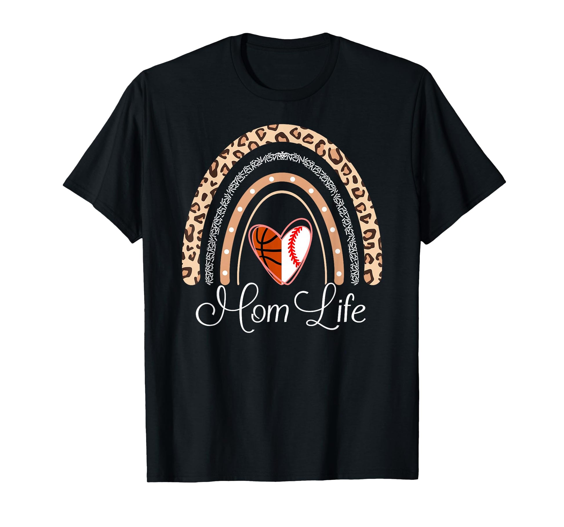 Mom Life Boho Rainbow Funny Baseball T-Shirt - Trendy Graphic Men Women - T-Shirt, Sweatshirt, Hoodie