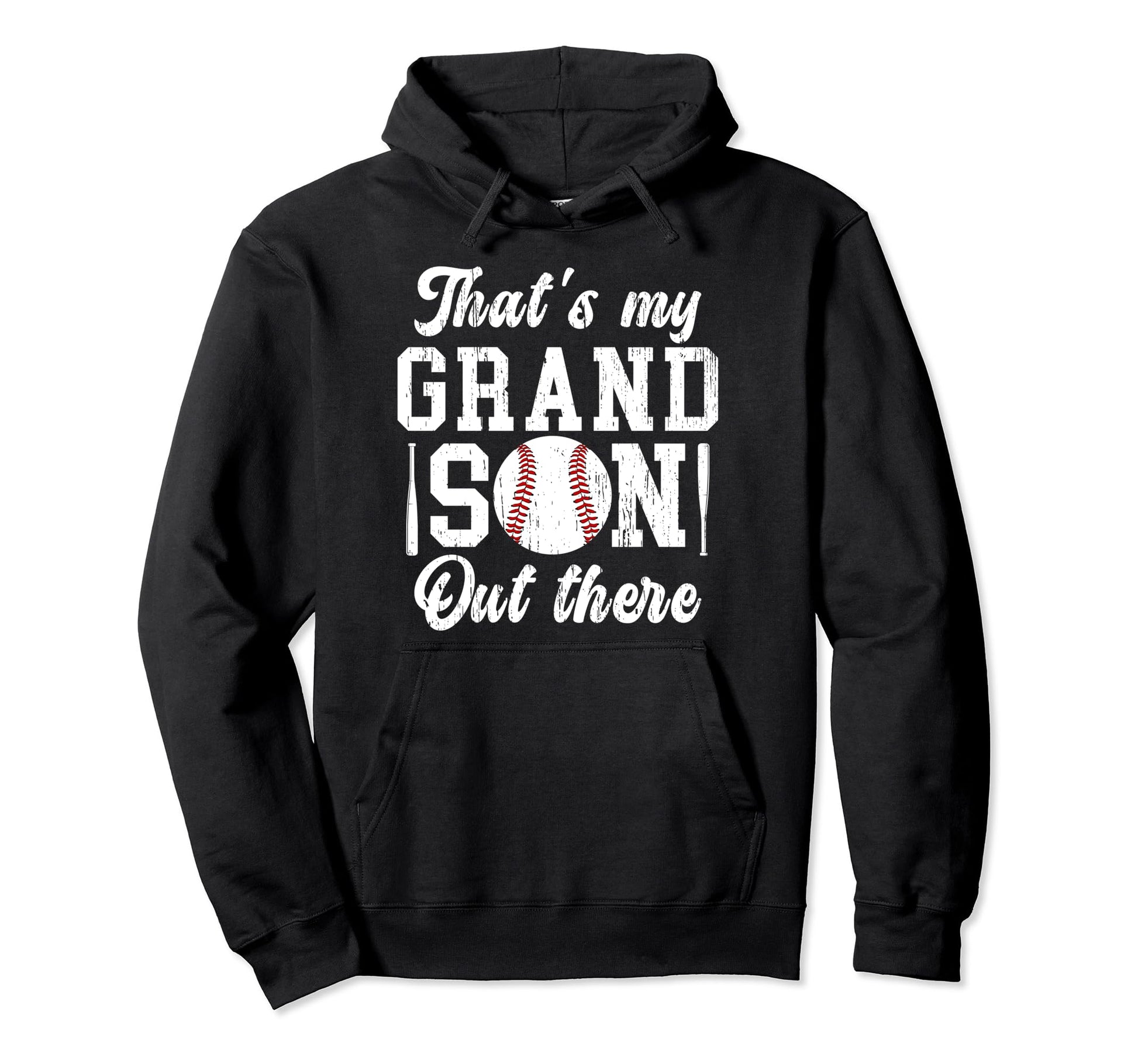 Thats My Grandson Baseball Grandpa Hoodie - Graphic Print Men Women - T-Shirt, Sweatshirt, Hoodie