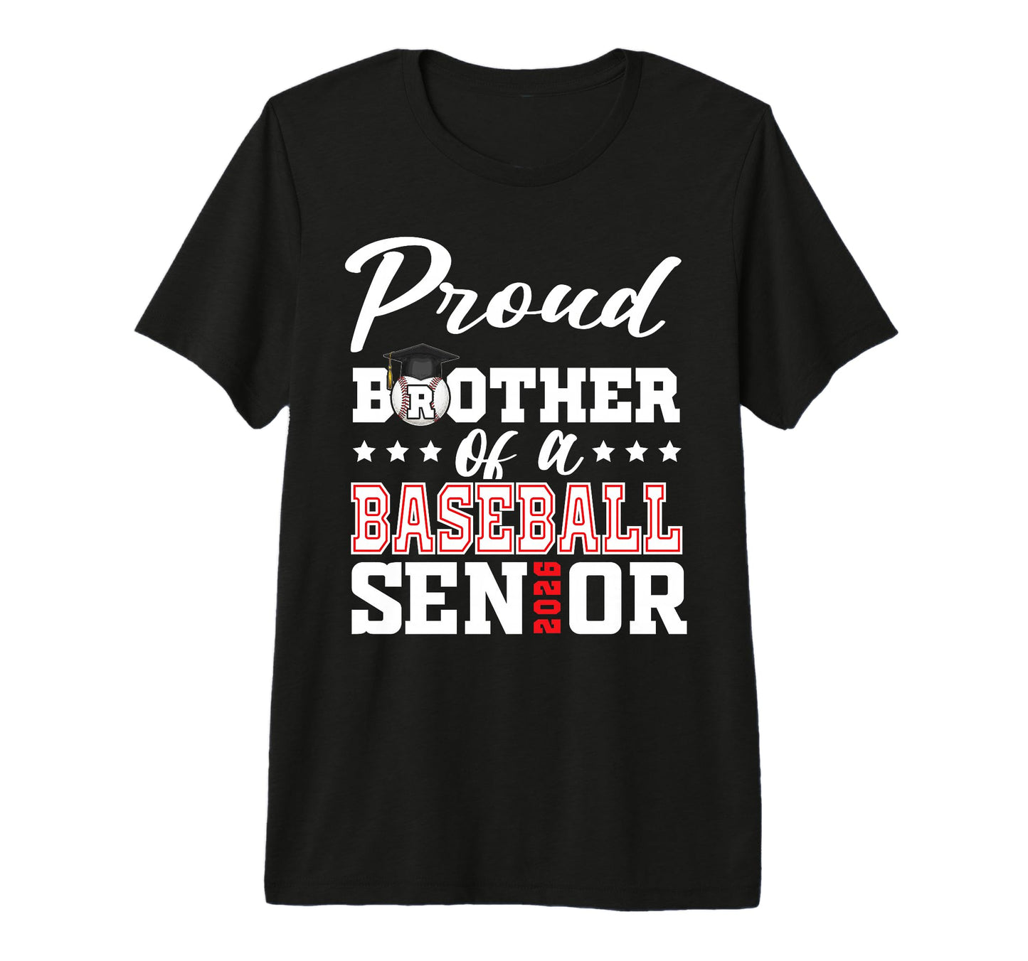 Proud Brother Baseball Senior T-Shirt - Casual Everyday Wear Men Women - T-Shirt, Sweatshirt, Hoodie
