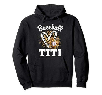 Baseball Titi Leopard Heart Game Hoodie - Casual Everyday Wear Men Women - T-Shirt, Sweatshirt, Hoodie