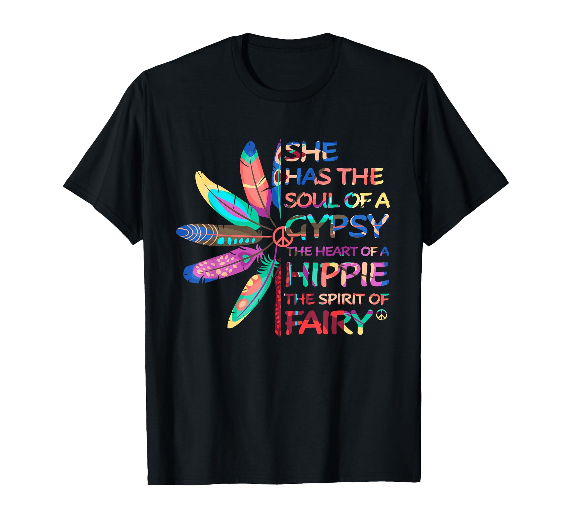 She Has Soul Gypsy Hippie Heart Funny T-Shirt - Custom Art Print Men Women - T-Shirt, Sweatshirt, Hoodie
