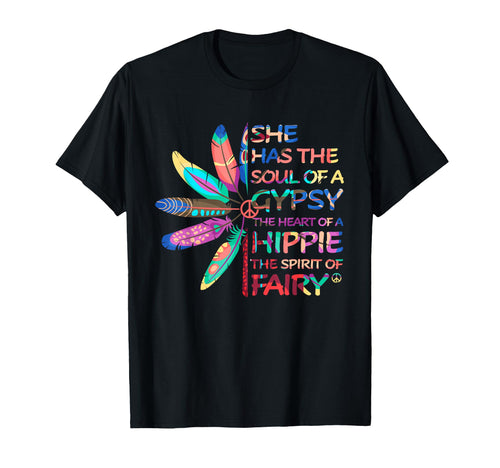 She Has Soul Gypsy Hippie Heart Funny T-Shirt - Custom Art Print Men Women - T-Shirt, Sweatshirt, Hoodie