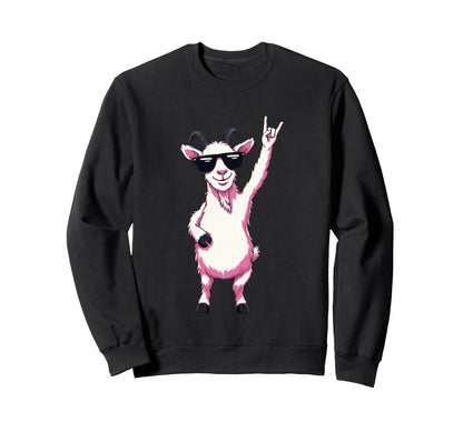 Goat Rock Hand Sign Sunglasses Sweatshirt - Casual Everyday Wear Unisex - T-Shirt, Sweatshirt, Hoodie