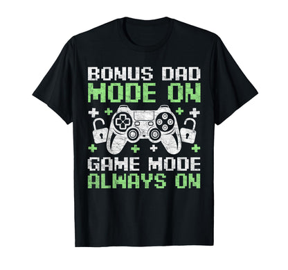 Gamer Stepdad Fathers Day Bonus Dad T-Shirt - Trendy Graphic for Adults - T-Shirt, Sweatshirt, Hoodie