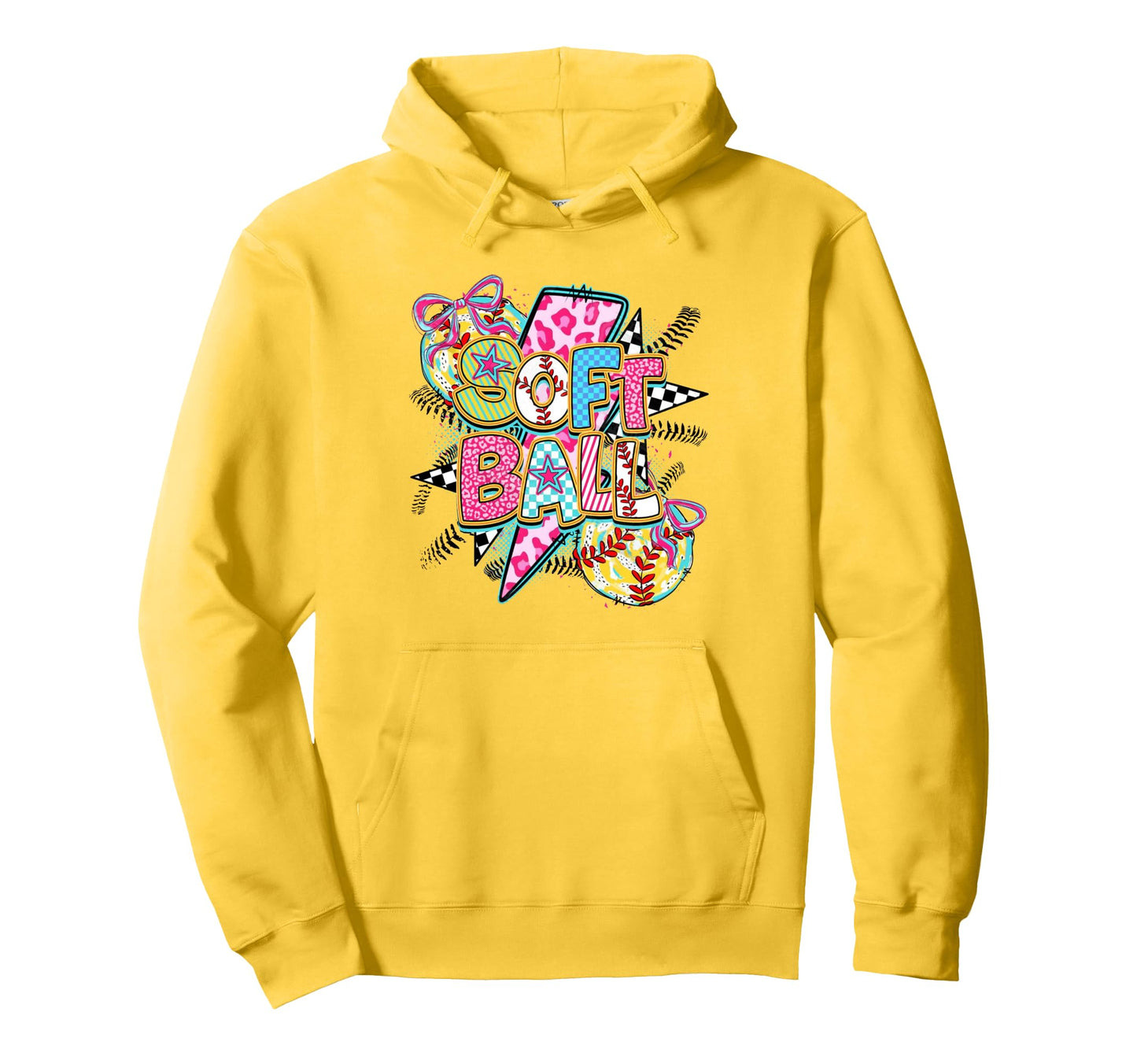 Softball Coquette Game Day Coquette Hoodie - Fun Novelty Design for Adults - T-Shirt, Sweatshirt, Hoodie