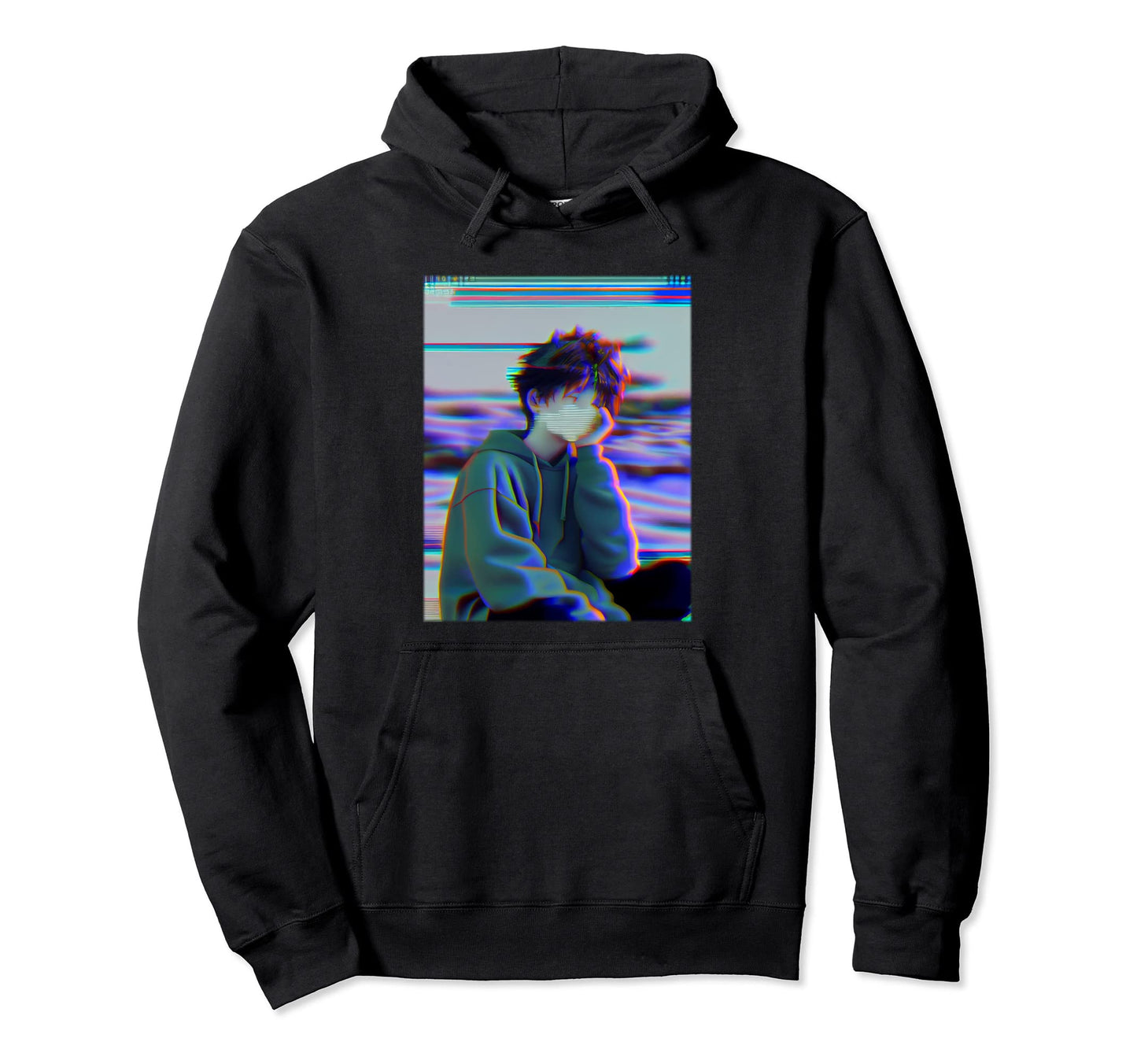 Japanese Vaporwave Glitch Japanese Hoodie - Fun Novelty Design for Adults - T-Shirt, Sweatshirt, Hoodie