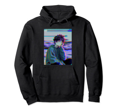 Japanese Vaporwave Glitch Japanese Hoodie - Fun Novelty Design for Adults - T-Shirt, Sweatshirt, Hoodie
