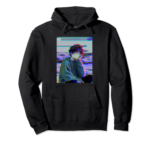 Japanese Vaporwave Glitch Japanese Hoodie - Fun Novelty Design for Adults - T-Shirt, Sweatshirt, Hoodie