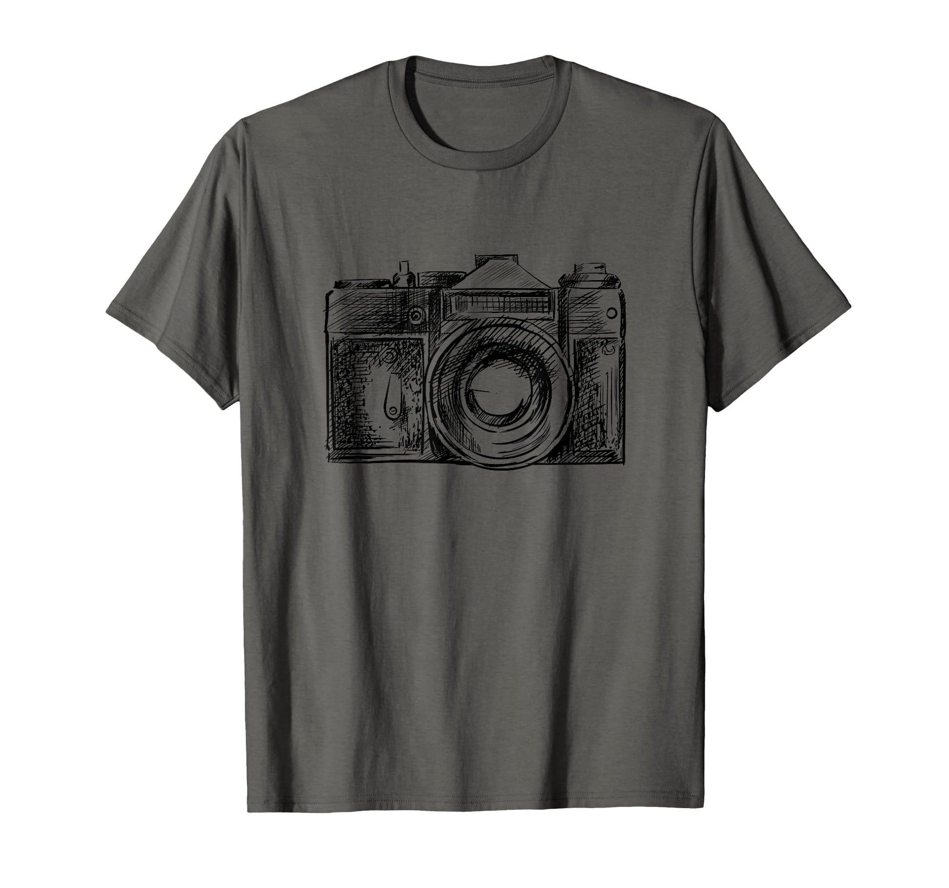Photography Lovers Camera Sketch T-Shirt - Casual Everyday Wear Unisex - T-Shirt, Sweatshirt, Hoodie