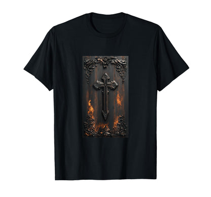 Gothic Cross Grunge Aesthetic Y2K T-Shirt - Streetwear Style for Adults - T-Shirt, Sweatshirt, Hoodie