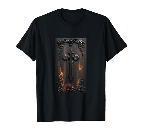 Gothic Cross Grunge Aesthetic Y2K T-Shirt - Streetwear Style for Adults - T-Shirt, Sweatshirt, Hoodie