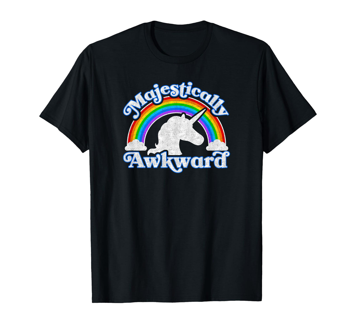 Majestically Awkward Rainbow Unicorn T-Shirt - Unique Graphic Unisex - T-Shirt, Sweatshirt, Hoodie