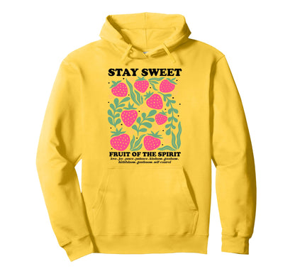 Boho Christian Strawberry Bible Verse Hoodie - Fun Novelty Design Unisex - T-Shirt, Sweatshirt, Hoodie