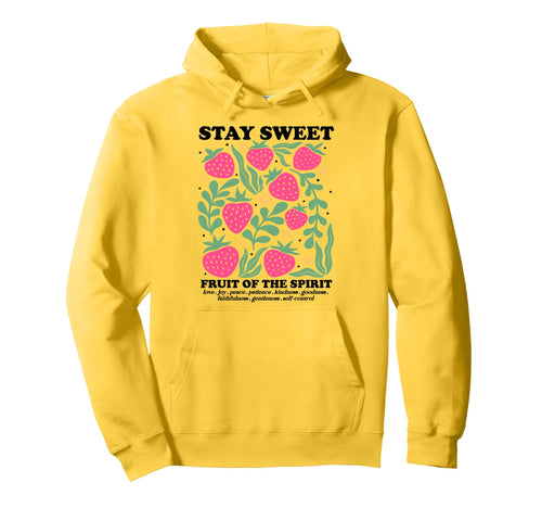 Boho Christian Strawberry Bible Verse Hoodie - Fun Novelty Design Unisex - T-Shirt, Sweatshirt, Hoodie