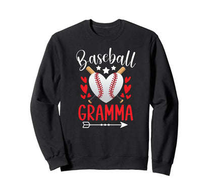 Baseball Gramma Grandma Gramma Sweatshirt - Graphic Print Men Women - T-Shirt, Sweatshirt, Hoodie