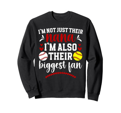Their Biggest Fan Softball Baseball Sweatshirt - Fun Novelty Design Unisex - T-Shirt, Sweatshirt, Hoodie