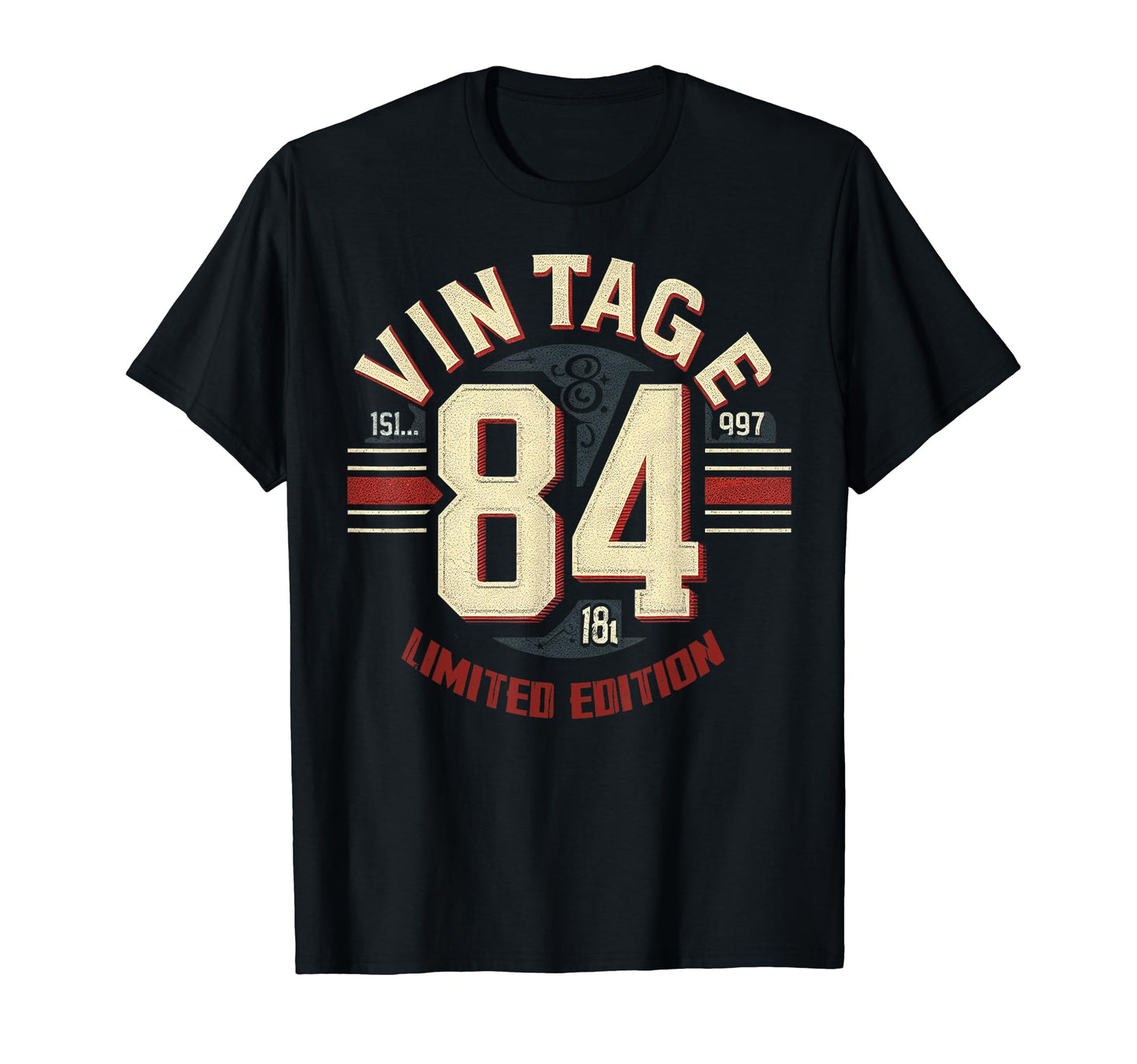 1984 Birthday 84 Born 1984 Typography T-Shirt - Custom Art Print Unisex - T-Shirt, Sweatshirt, Hoodie