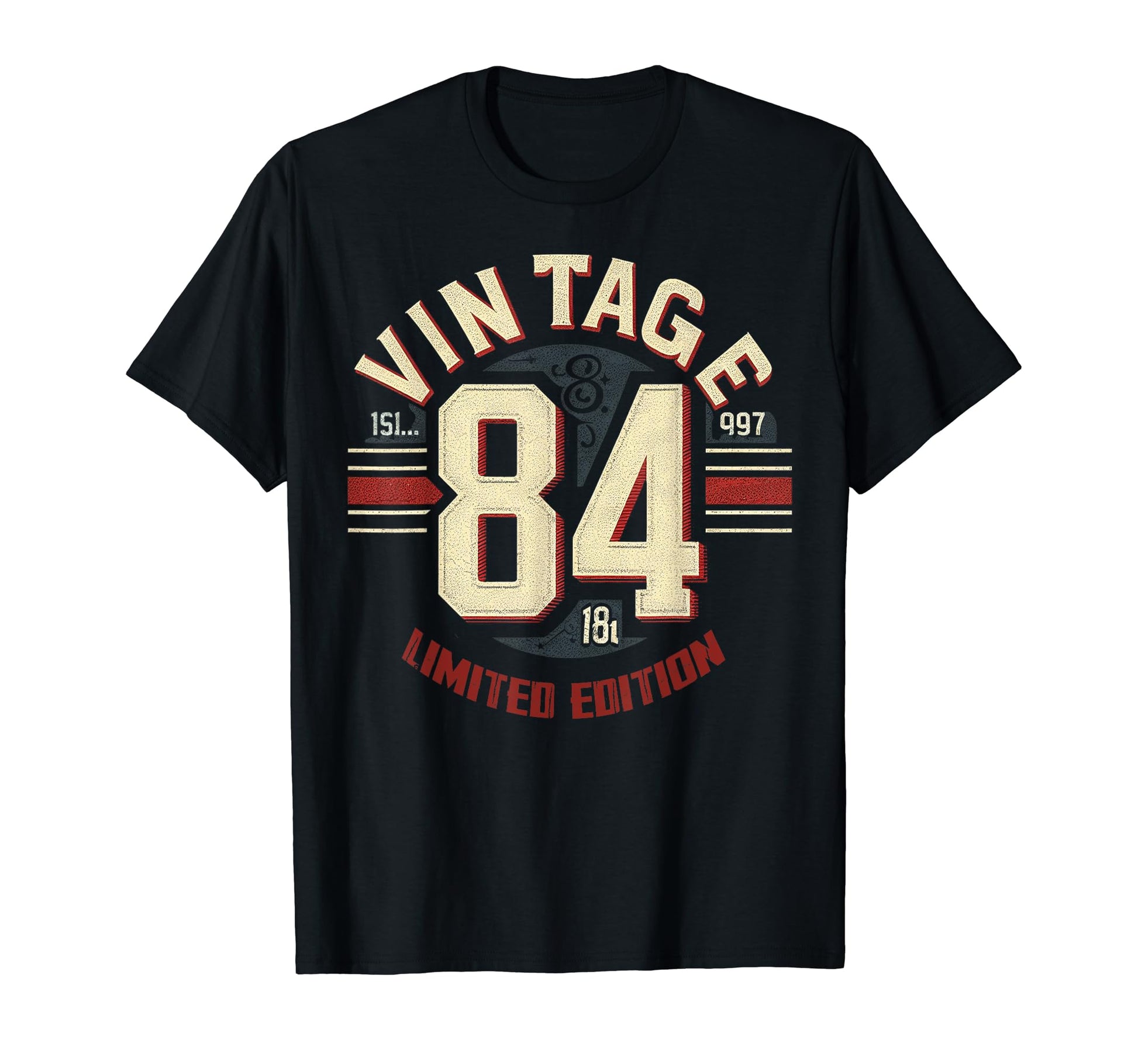 1984 Birthday 84 Born 1984 Typography T-Shirt - Custom Art Print Unisex - T-Shirt, Sweatshirt, Hoodie
