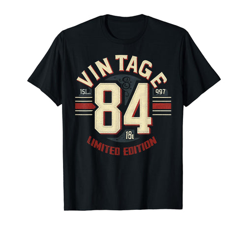 1984 Birthday 84 Born 1984 Typography T-Shirt - Custom Art Print Unisex - T-Shirt, Sweatshirt, Hoodie