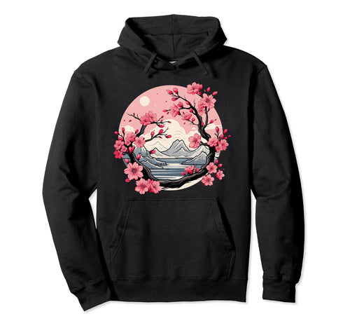 Japanese Aesthetic Vaporwave Cherry Hoodie - Aesthetic Graphic Men Women - T-Shirt, Sweatshirt, Hoodie