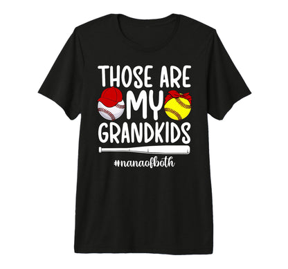 My Grandkids Nana Both Baseball T-Shirt - Aesthetic Graphic for Adults - T-Shirt, Sweatshirt, Hoodie