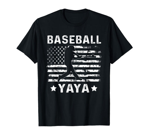 Baseball Yaya Grandma Usa Flag 4Th T-Shirt - Casual Everyday Wear Unisex - T-Shirt, Sweatshirt, Hoodie