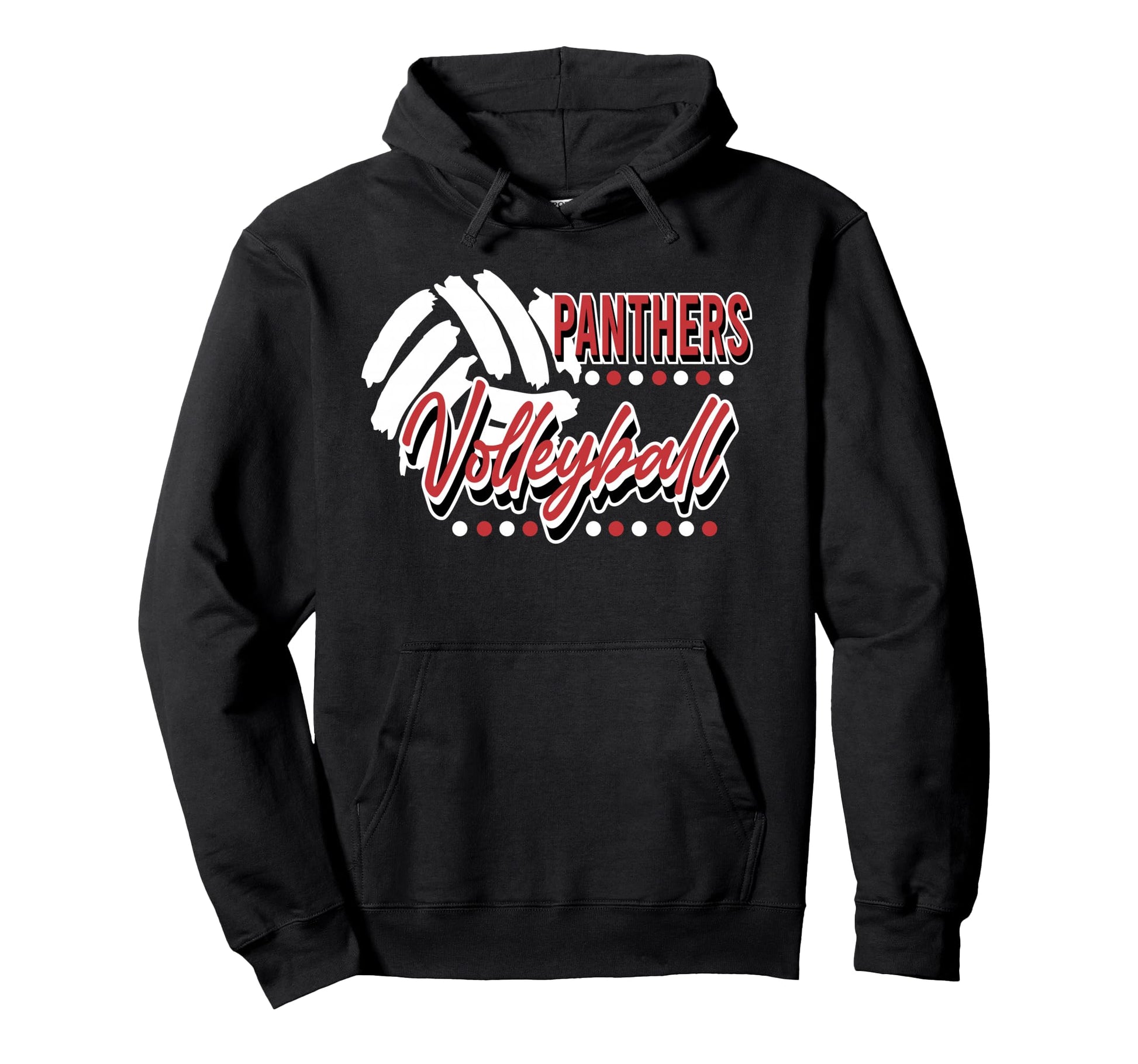 Red Panthers Volleyball Mom Game Day Hoodie - Unique Graphic Men Women - T-Shirt, Sweatshirt, Hoodie