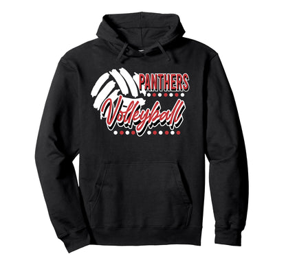 Red Panthers Volleyball Mom Game Day Hoodie - Unique Graphic Men Women - T-Shirt, Sweatshirt, Hoodie