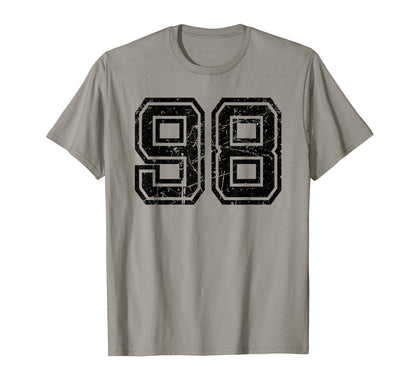 Number 98 Sports Jersey Varsity T-Shirt - Casual Everyday Wear Unisex - T-Shirt, Sweatshirt, Hoodie