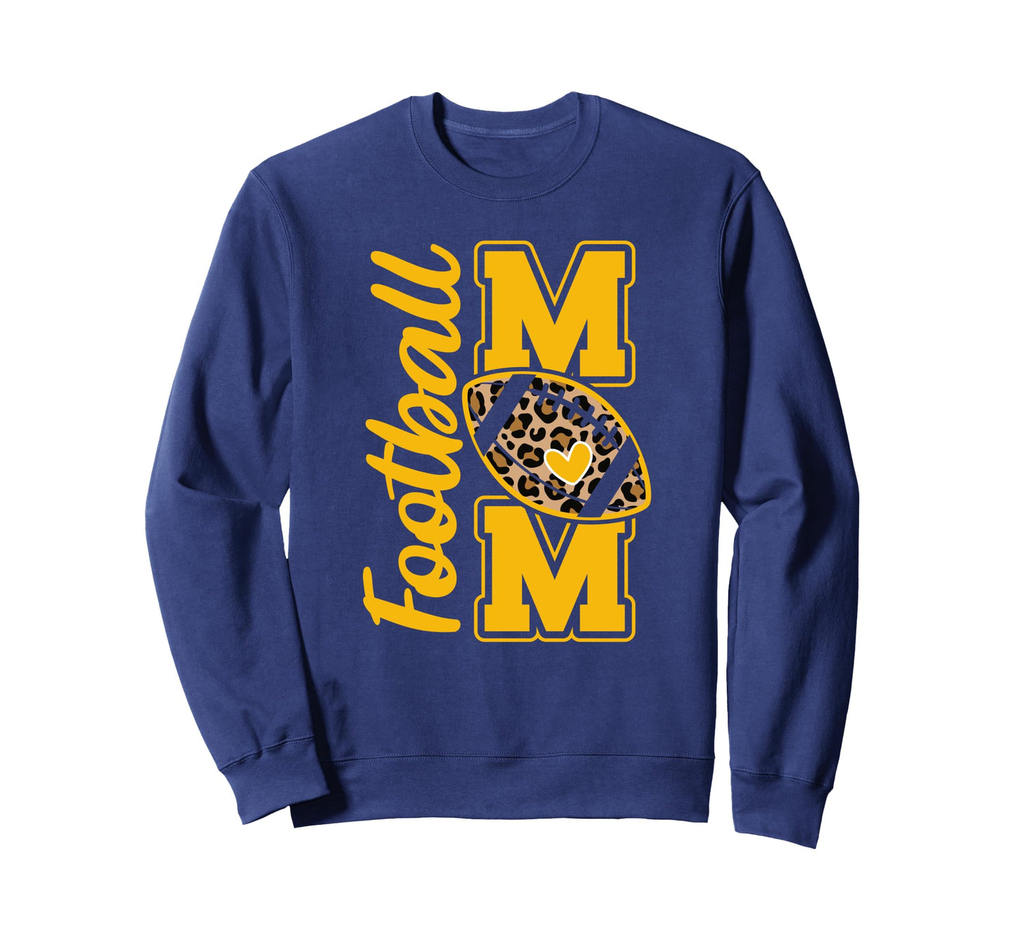Leopard Navy Blue And Yellow Sweatshirt - Aesthetic Graphic for Adults - T-Shirt, Sweatshirt, Hoodie
