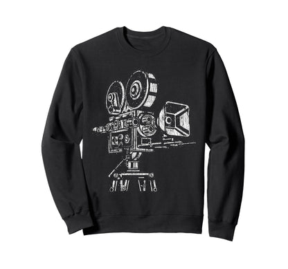 Film Lover 35Mm 70Mm Movie Camera Sweatshirt - Trendy Graphic Unisex - T-Shirt, Sweatshirt, Hoodie