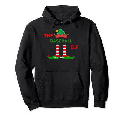 Baseball Funny Elf Pajamas Family Hoodie - Custom Art Print Men Women - T-Shirt, Sweatshirt, Hoodie