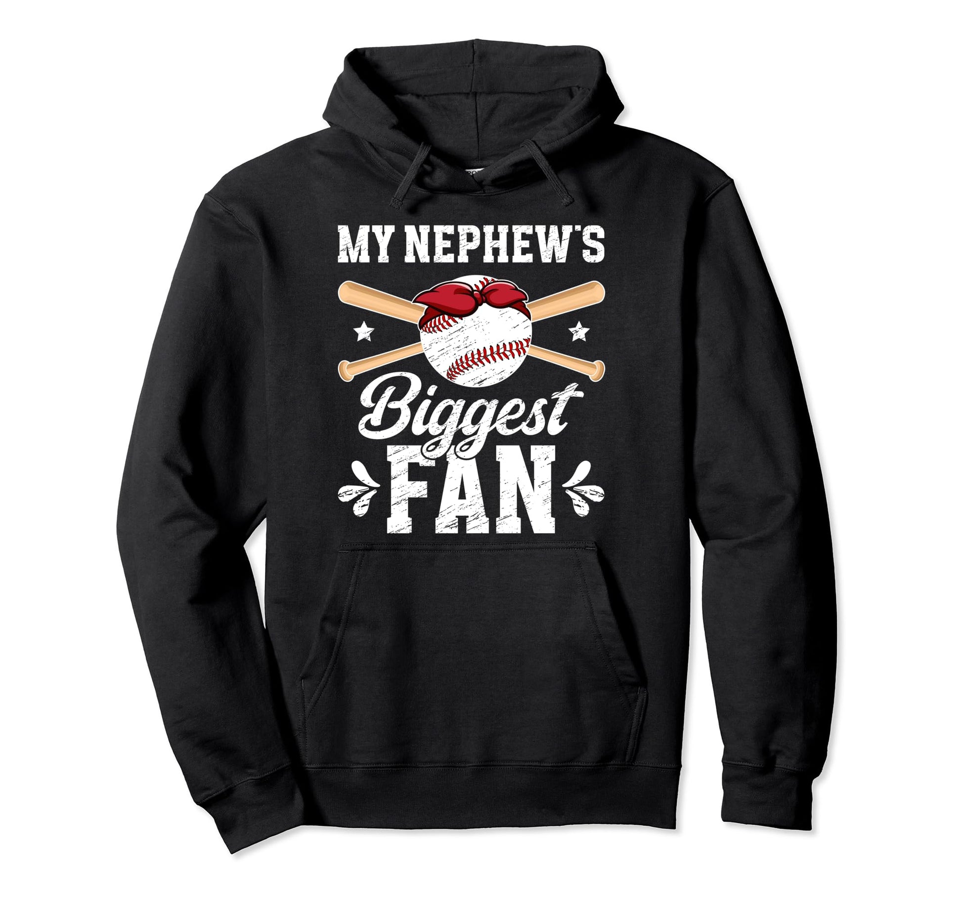 Biggest Fan Baseball Aunt Baseball Hoodie - Custom Art Print Men Women - T-Shirt, Sweatshirt, Hoodie