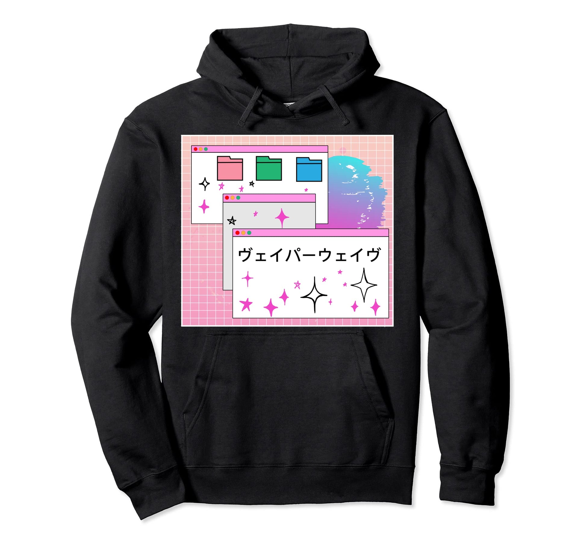 90S Vaporwave Aesthetic Grunge Kawaii Hoodie - Minimalist Print Unisex - T-Shirt, Sweatshirt, Hoodie