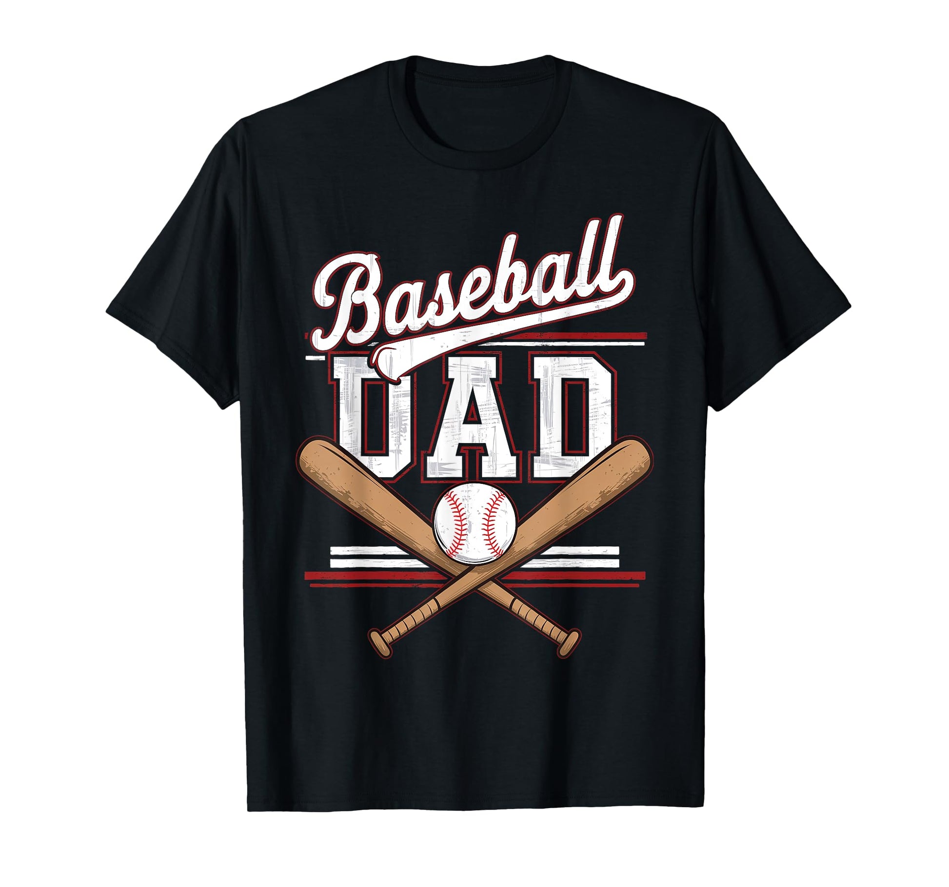 Baseball Dad Funny Sports Lover Fathers T-Shirt - Custom Art Print Unisex - T-Shirt, Sweatshirt, Hoodie